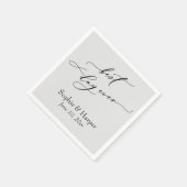 Einfacher, luxuriöser Script-Schriftart Bester Tag Serviette (Ecke)