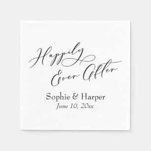 Einfacher, luxuriöser Script-Schriftart glücklich  Serviette