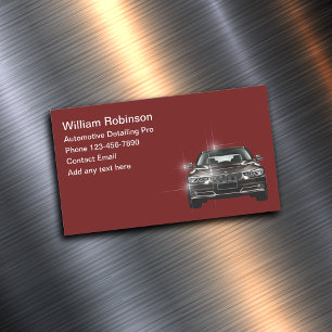 Einfacher Luxus-Automobildetailing Magnetische Visitenkarte