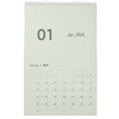 Einfacher Luxus-Kalender Kalender (Jan 2027)