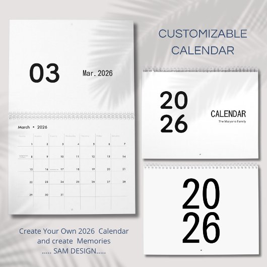 Einfacher Luxus-Kalender Kalender