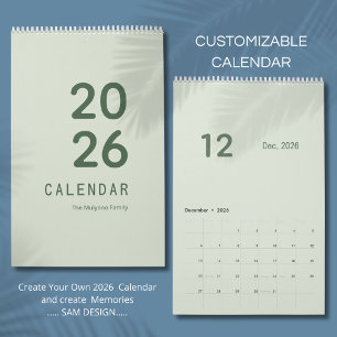 Einfacher Luxus-Kalender Kalender