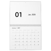 Einfacher Luxus-Kalender Kalender (Jan 2027)