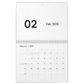Einfacher Luxus-Kalender Kalender (Feb 2027)