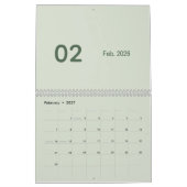 Einfacher Luxus-Kalender Kalender (Feb 2027)