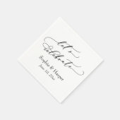 Einfacher Luxus Script Schriftart Feiern Serviette (Ecke)