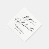 Einfacher Luxus Script Schriftart Feiern Serviette (Ecke)