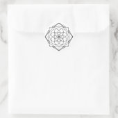 Einfacher Mandala-Aufkleber Runder Aufkleber (Tasche)
