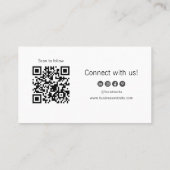 Einfacher Markenfertiger Bäckerei-QR-Code Visitenkarte (Rückseite)