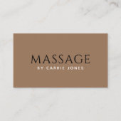 Einfacher Massagetherapeut Visitenkarte (Vorderseite)