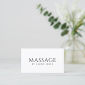 Einfacher Massagetherapeut Visitenkarte (Stehend Vorderseite)