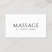 Einfacher Massagetherapeut Visitenkarte (Vorderseite)