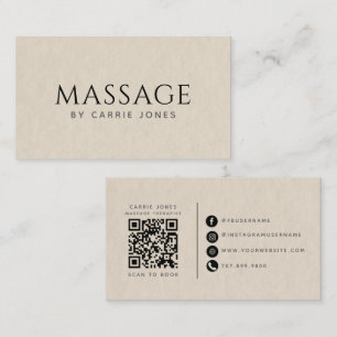 Einfacher Massagetherapeut  Visitenkarte