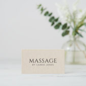 Einfacher Massagetherapeut Visitenkarte (Stehend Vorderseite)
