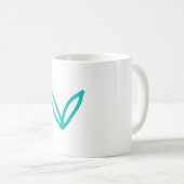 einfacher maßgeschneiderter bunter blauer Glitter- Kaffeetasse (VorderseiteRechts)