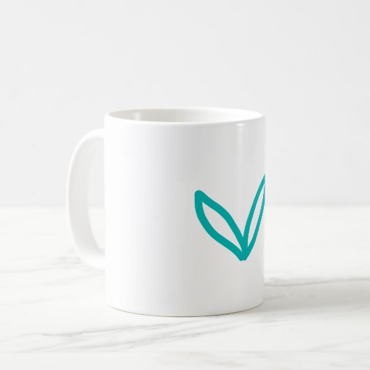 einfacher maßgeschneiderter bunter blauer Glitter- Kaffeetasse (Vorderseite Links)