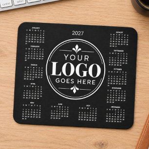Einfacher maßgeschneiderter Firmenkalender 2027 Mousepad