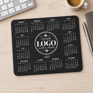 Einfacher maßgeschneiderter Firmenkalender 2027 Mousepad