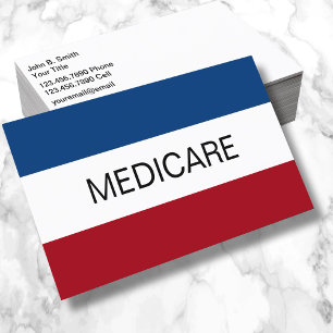 Einfacher Medicare-Versicherungsvertreter Visitenkarte