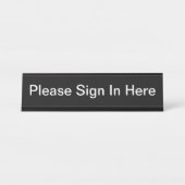 Einfacher medizinischer Büro-Empfangs-Bereich Schreibtischnamensplakette (Vorderseite )