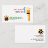 Einfacher mehrfarbiger Zuhause-Maler Visitenkarte (Vorne/Hinten)