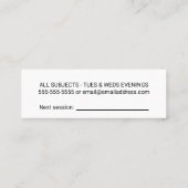 Einfacher Mini Visitenkarte (Rückseite)