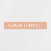 Einfacher Minimal Coral Navy Blue Girly Individuel Etiketten (Design 1)