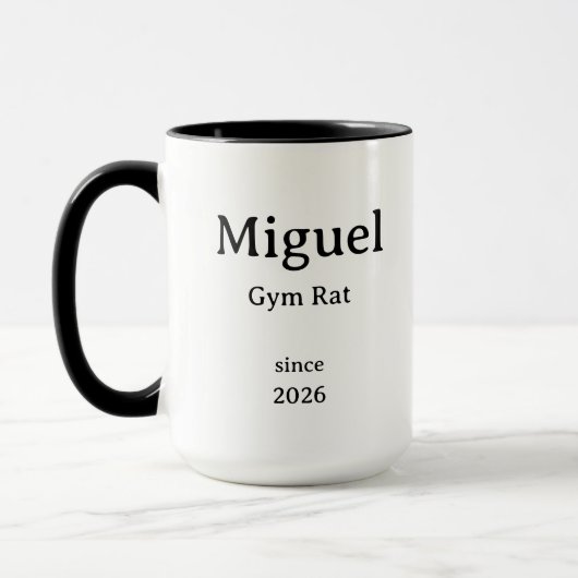Einfacher Minimal Gym Ratte Becher Tasse (Links)