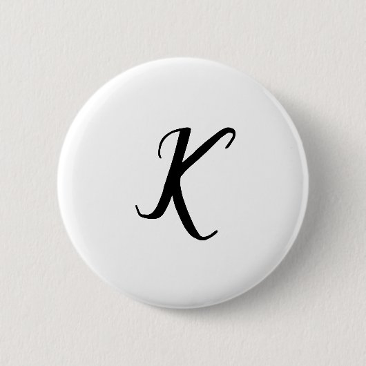 EINFACHER MINIMAL-MONOGRAMM-INDIVIDUELLE NAME-SCHL BUTTON (Vorderseite)
