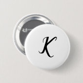 EINFACHER MINIMAL-MONOGRAMM-INDIVIDUELLE NAME-SCHL BUTTON (Vorne & Hinten)
