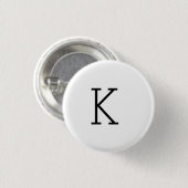 EINFACHER MINIMAL-MONOGRAMM-INDIVIDUELLE NAME-SCHL BUTTON (Vorne & Hinten)