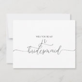 Einfacher Minimal Script Junior Bridesmaid Vorschl (Vorderseite)