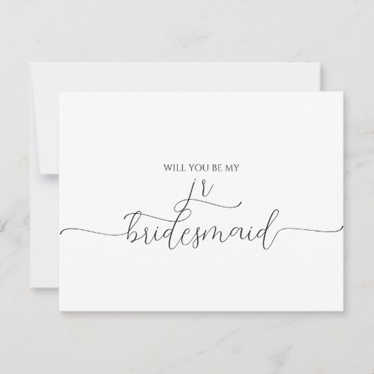 Einfacher Minimal Script Junior Bridesmaid Vorschl (Vorderseite)