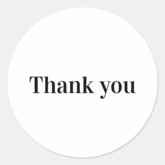 EINFACHER MINIMAL-TEXT-STIL CLASSIC ROUND STICKER