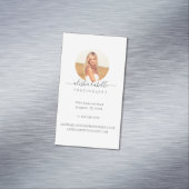 Einfacher, minimaler Circle Foto Rahmen Magnetische Visitenkarte (Beispiel)