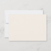 Einfacher Minimaler Fall Leaf Cream Wedding RSVP Karte (Rückseite)