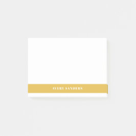 Einfacher minimaler gelber, moderner Farbblock  Post-it Klebezettel