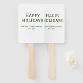 Einfacher, minimaler grün fröhlicher Urlaub Weihna Fächer (Vorne und Hinten)