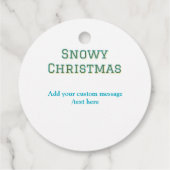 Einfacher, minimaler grün fröhlicher Urlaub Weihna Geschenkanhänger (Rückseite)