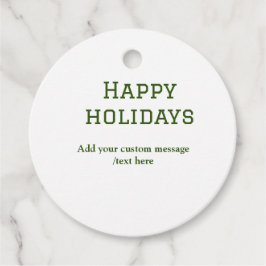 Einfacher, minimaler grün fröhlicher Urlaub Weihna Geschenkanhänger