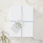 Einfacher, minimaler grün fröhlicher Urlaub Weihna Geschenkanhänger (Mit Garn)