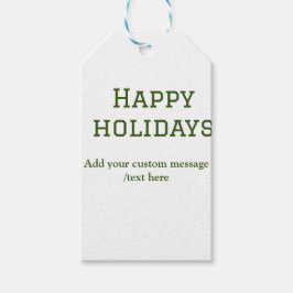 Einfacher, minimaler grün fröhlicher Urlaub Weihna Geschenkanhänger