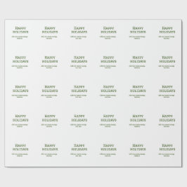 Einfacher, minimaler grün fröhlicher Urlaub Weihna Geschenkpapier