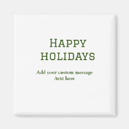 Einfacher, minimaler grün fröhlicher Urlaub Weihna Magnet