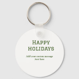 Einfacher, minimaler grün fröhlicher Urlaub Weihna Schlüsselanhänger