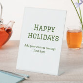 Einfacher, minimaler grün fröhlicher Urlaub Weihna Sockelschild (In Situ)