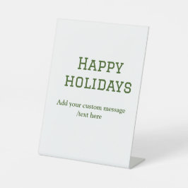 Einfacher, minimaler grün fröhlicher Urlaub Weihna Sockelschild