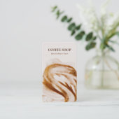 Einfacher Minimaler Kaffee-Shop Beruflich Visitenkarte (Stehend Vorderseite)
