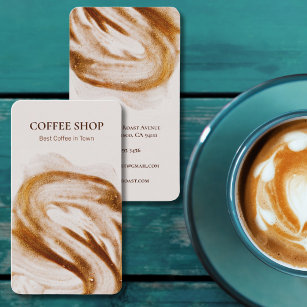Einfacher Minimaler Kaffee-Shop Beruflich Visitenkarte