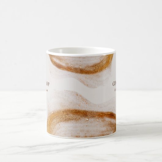 Einfacher Minimaler Kaffee-Shop Kaffeetasse (Mittel)